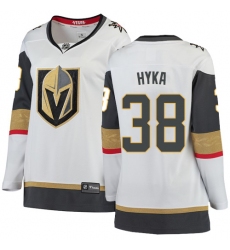 Women's Vegas Golden Knights #38 Tomas Hyka Authentic White Away Fanatics Branded Breakaway NHL Jersey