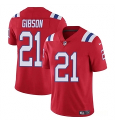 Men's New England Patriots #21 Antonio Gibson Red Vapor Limited Football Stitched Jersey