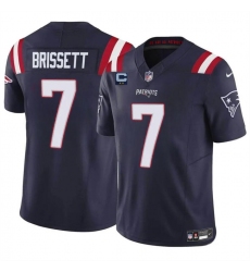 Men's New England Patriots #7 Jacoby Brissett Navy F.U.S.E. With 2-Star C Vapor Limited Stitched Football Jersey