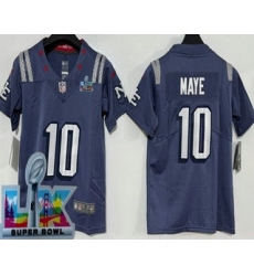 Youth New England Patriots #10 Drake Maye Limited Gray Rivalries Super Bowl LX Vapor Jersey