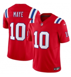 Youth New England Patriots #10 Drake Maye Red 2024 Draft F.U.S.E. Vapor Limited Football Stitched Jersey