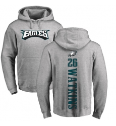 Nike Philadelphia Eagles #26 Jaylen Watkins Ash Backer Pullover Hoodie