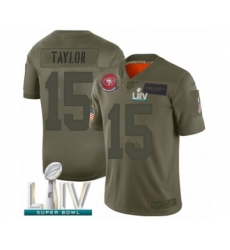 Men's San Francisco 49ers #15 Trent Taylor Limited Olive 2019 Salute to Service Super Bowl LIV Bound Football Jersey