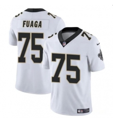 Men's New Orleans Saints #75 Taliese Fuaga White 2024 Draft Vapor Limited Football Stitched Jersey