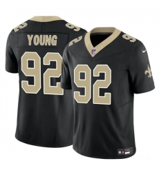 Men's New Orleans Saints #92 Chase Young Black 2023 F.U.S.E. Vapor Limited Football Stitched Jersey