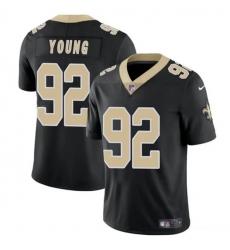 Men's New Orleans Saints #92 Chase Young Black Vapor Limited Football Stitched Jersey