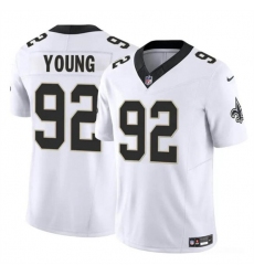 Men's New Orleans Saints #92 Chase Young White 2023 F.U.S.E Vapor Limited Football Stitched Jersey