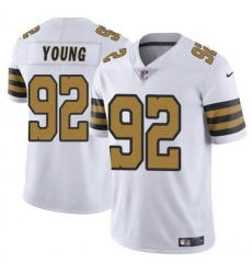 Men's New Orleans Saints #92 Chase Young White Color Rush Limited Football Stitched Jersey