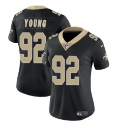 Women's New Orleans Saints #92 Chase Young Black Vapor Stitched Game Jersey(Run Small)