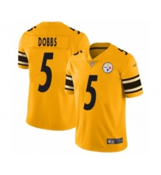 Youth Pittsburgh Steelers #5 Joshua Dobbs Limited Gold Inverted Legend Football Jersey