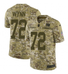 Youth Nike New York Giants #72 Kerry Wynn Limited Camo 2018 Salute to Service NFL Jersey