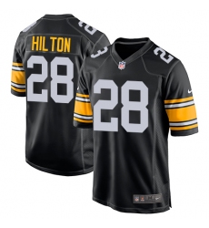 Men's Nike Pittsburgh Steelers #28 Mike Hilton Game Black Alternate NFL Jersey