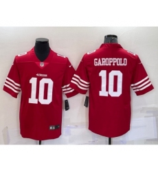 Men's San Francisco 49ers #10 Jimmy Garoppolo 2022 New Red Vapor Untouchable Limited Stitched Jersey