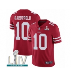 Men's San Francisco 49ers #10 Jimmy Garoppolo Red Team Color Vapor Untouchable Limited Player Super Bowl LIV Bound Football Jersey