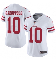 Women's Nike San Francisco 49ers #10 Jimmy Garoppolo White Vapor Untouchable Limited Player NFL Jersey