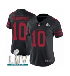 Women's San Francisco 49ers #10 Jimmy Garoppolo Black Vapor Untouchable Limited Player Super Bowl LIV Bound Football Jersey