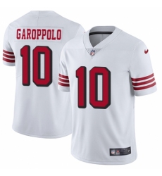Youth Nike San Francisco 49ers #10 Jimmy Garoppolo Limited White Rush Vapor Untouchable NFL Jersey