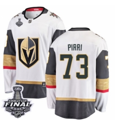 Men's Vegas Golden Knights #73 Brandon Pirri Authentic White Away Fanatics Branded Breakaway 2018 Stanley Cup Final NHL Jersey