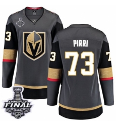 Women's Vegas Golden Knights #73 Brandon Pirri Authentic Black Home Fanatics Branded Breakaway 2018 Stanley Cup Final NHL Jersey