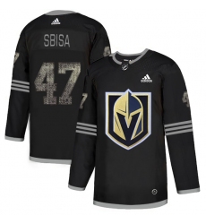 Men's Adidas Vegas Golden Knights #47 Luca Sbisa Black Authentic Classic Stitched NHL Jersey