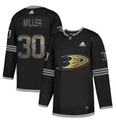 Men's Adidas Anaheim Ducks #30 Ryan Miller Black Authentic Classic Stitched NHL Jersey