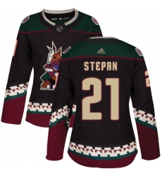 Women's Adidas Arizona Coyotes #21 Derek Stepan Premier Black Alternate NHL Jersey