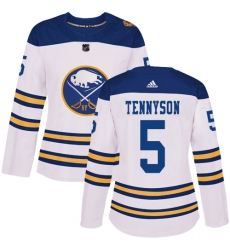 Women's Adidas Buffalo Sabres #5 Matt Tennyson Authentic White 2018 Winter Classic NHL Jersey