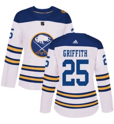 Women's Adidas Buffalo Sabres #25 Seth Griffith Authentic White 2018 Winter Classic NHL Jersey