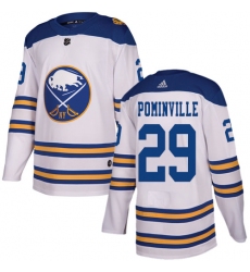 Men's Adidas Buffalo Sabres #29 Jason Pominville Authentic White 2018 Winter Classic NHL Jersey