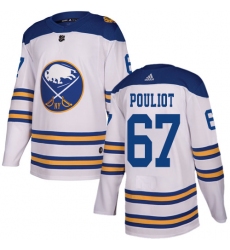 Men's Adidas Buffalo Sabres #67 Benoit Pouliot Authentic White 2018 Winter Classic NHL Jersey