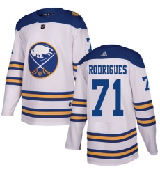 Men's Adidas Buffalo Sabres #71 Evan Rodrigues Authentic White 2018 Winter Classic NHL Jersey