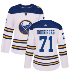 Women's Adidas Buffalo Sabres #71 Evan Rodrigues Authentic White 2018 Winter Classic NHL Jersey