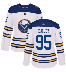 Women's Adidas Buffalo Sabres #95 Justin Bailey Authentic White 2018 Winter Classic NHL Jersey