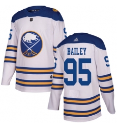 Youth Adidas Buffalo Sabres #95 Justin Bailey Authentic White 2018 Winter Classic NHL Jersey