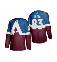 Women's Colorado Avalanche #83 Matt Nieto Authentic Burgundy Blue 2020 Stadium Series Hockey Jersey