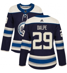 Women's Adidas Columbus Blue Jackets #29 Zac Dalpe Authentic Navy Blue Alternate NHL Jersey