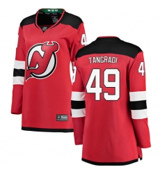 Women's New Jersey Devils #49 Eric Tangradi Fanatics Branded Red Home Breakaway NHL Jersey
