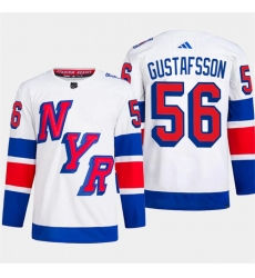 Men's New York Rangers #56 Erik Gustafsson White 2024 Stadium Series Stitched Jersey