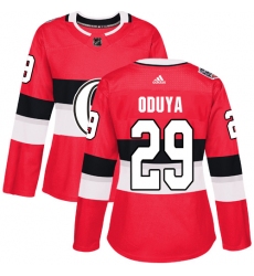 Women's Adidas Ottawa Senators #29 Johnny Oduya Authentic Red 2017 100 Classic NHL Jersey