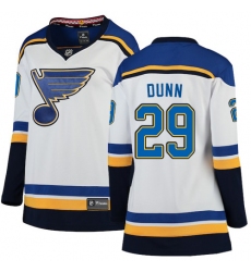Women's St. Louis Blues #32 Tage Thompson Fanatics Branded White Away Breakaway NHL Jersey