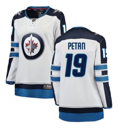 Women's Winnipeg Jets #19 Nic Petan Fanatics Branded White Away Breakaway NHL Jersey