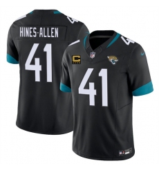 Men's Jacksonville Jaguars #41 Josh Hines-Allen Black 2025 With 4-Star C F.U.S.E. Vapor Limited Football Stitched Jersey