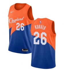 Women's Nike Cleveland Cavaliers #26 Kyle Korver Swingman Blue NBA Jersey - City Edition