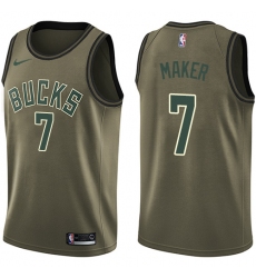 Youth Nike Milwaukee Bucks #7 Thon Maker Swingman Green Salute to Service NBA Jersey