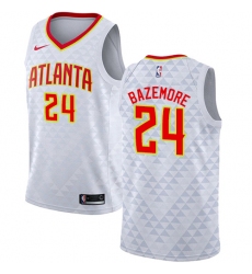 Youth Nike Atlanta Hawks #24 Kent Bazemore Authentic White NBA Jersey - Association Edition