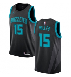 Men's Nike Jordan Charlotte Hornets #15 Percy Miller Swingman Black NBA Jersey - 2018 19 City Edition