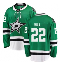 Youth Dallas Stars #22 Brett Hull Authentic Green Home Fanatics Branded Breakaway NHL Jersey