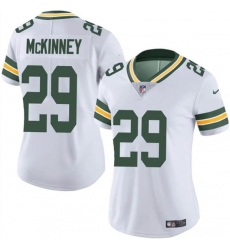 Women's Green Bay Packers #29 Xavier McKinney White Vapor Limited Football Stitched Jersey(Run Small)