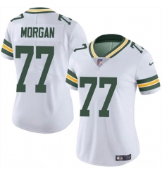 Women's Green Bay Packers #77 Jordan Morgan White 2024 Draft Vapor Untouchable Limited Football Stitched Jersey(Run Small)