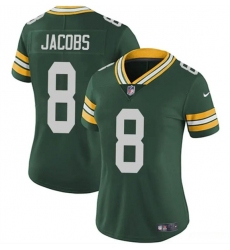 Women's Green Bay Packers #8 Josh Jacobs Green Vapor Untouchable Limited Stitched Jersey(Run Small)